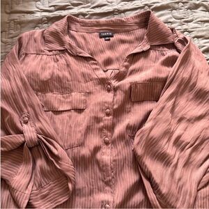 Torrid Mauve Striped Blouse